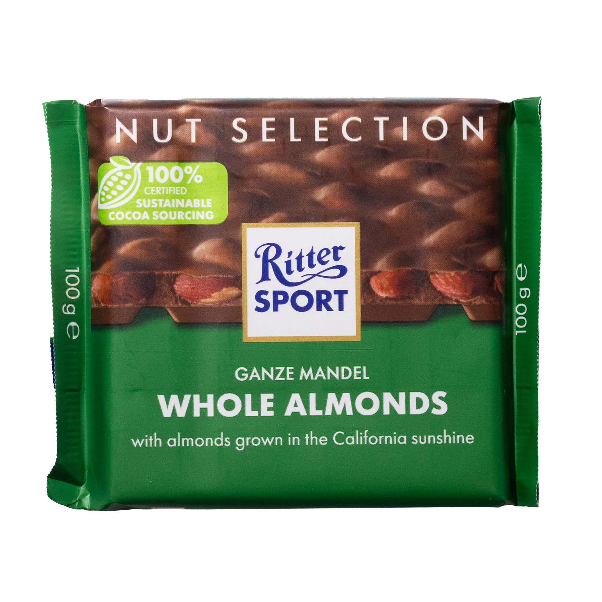Ritter Sport Whole Almonds Milk Chocolate Bar, 3.5oz