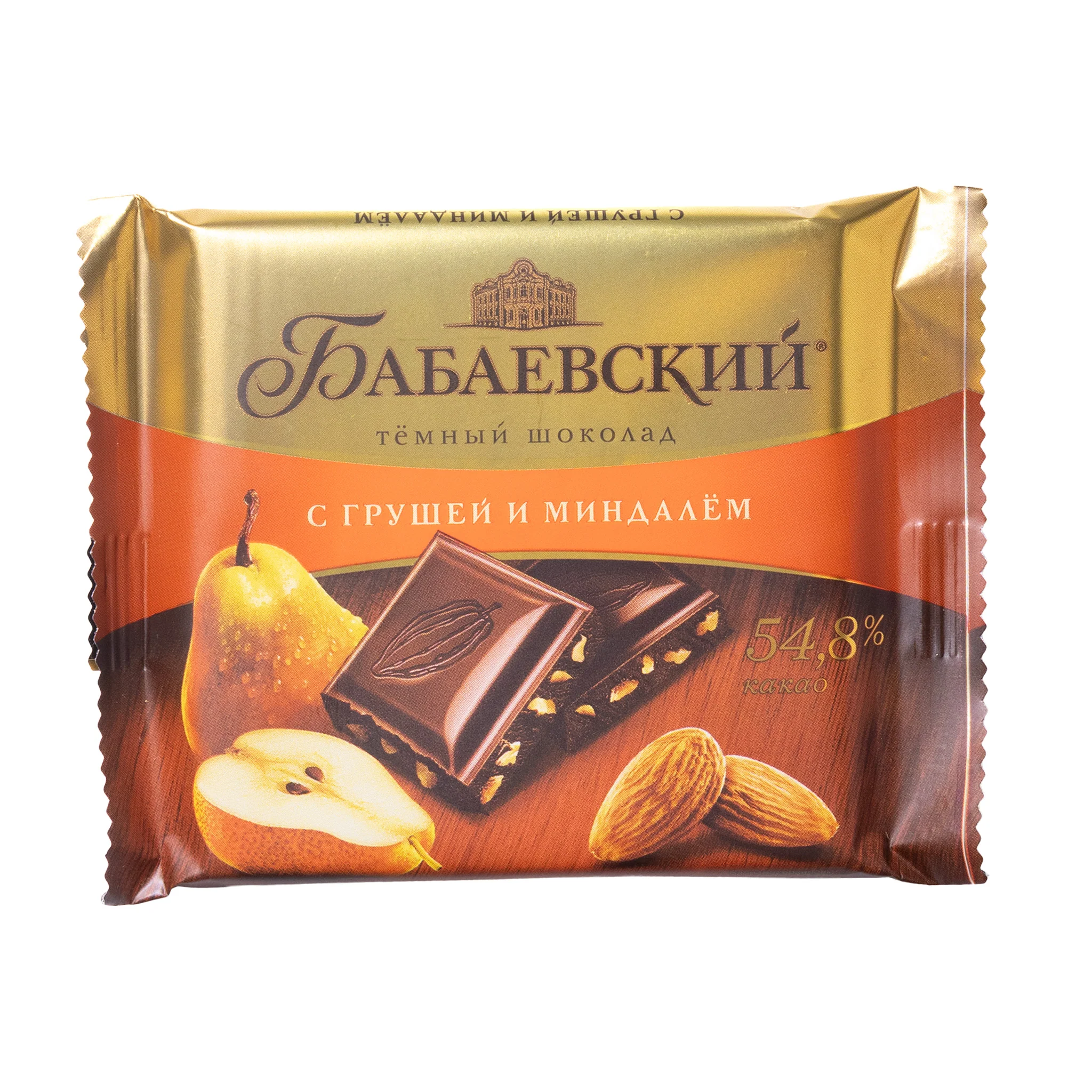 Babaevsky Dark Chocolate with Pear & Almond Bar, 2.47oz