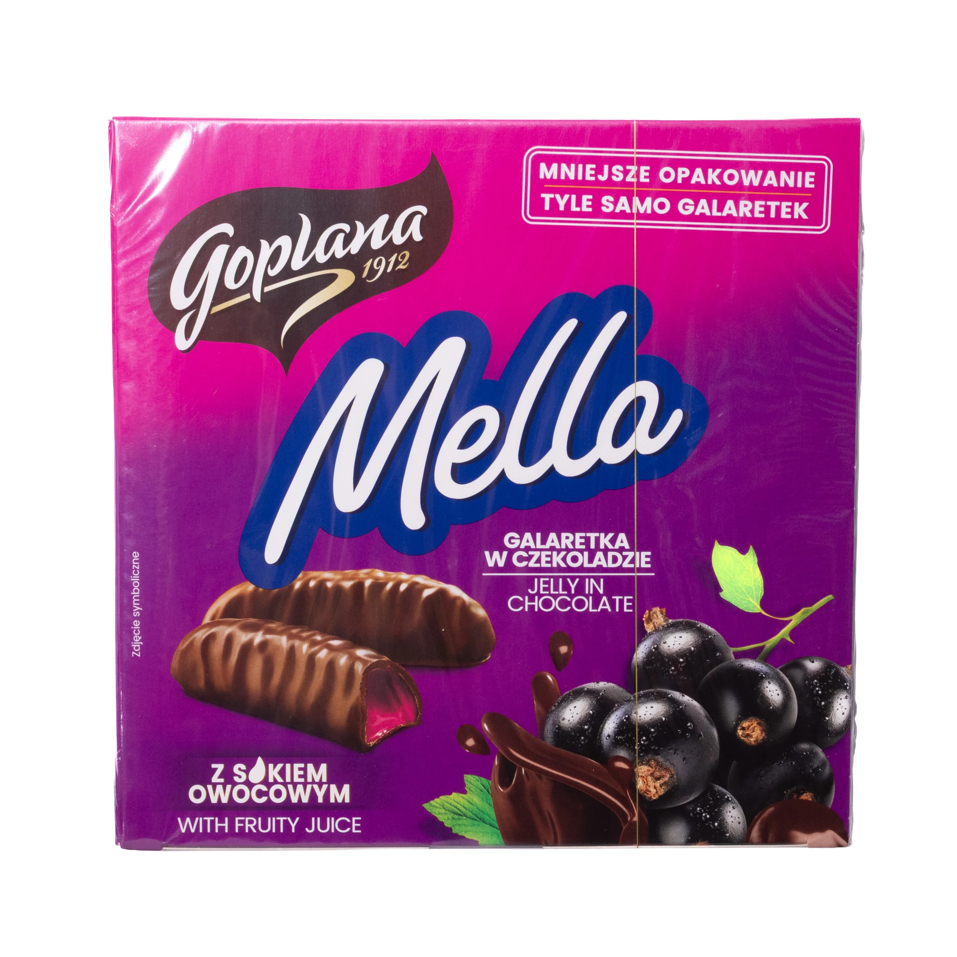 Goplana Mella Blackcurrant Jelly in Chocolate, 6.7oz