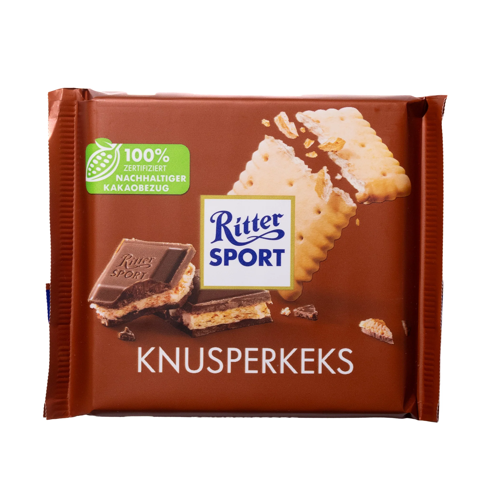 Ritter Sport Butter Biscuit & Cocoa Creme Milk Chocolate Bar, 3.5oz