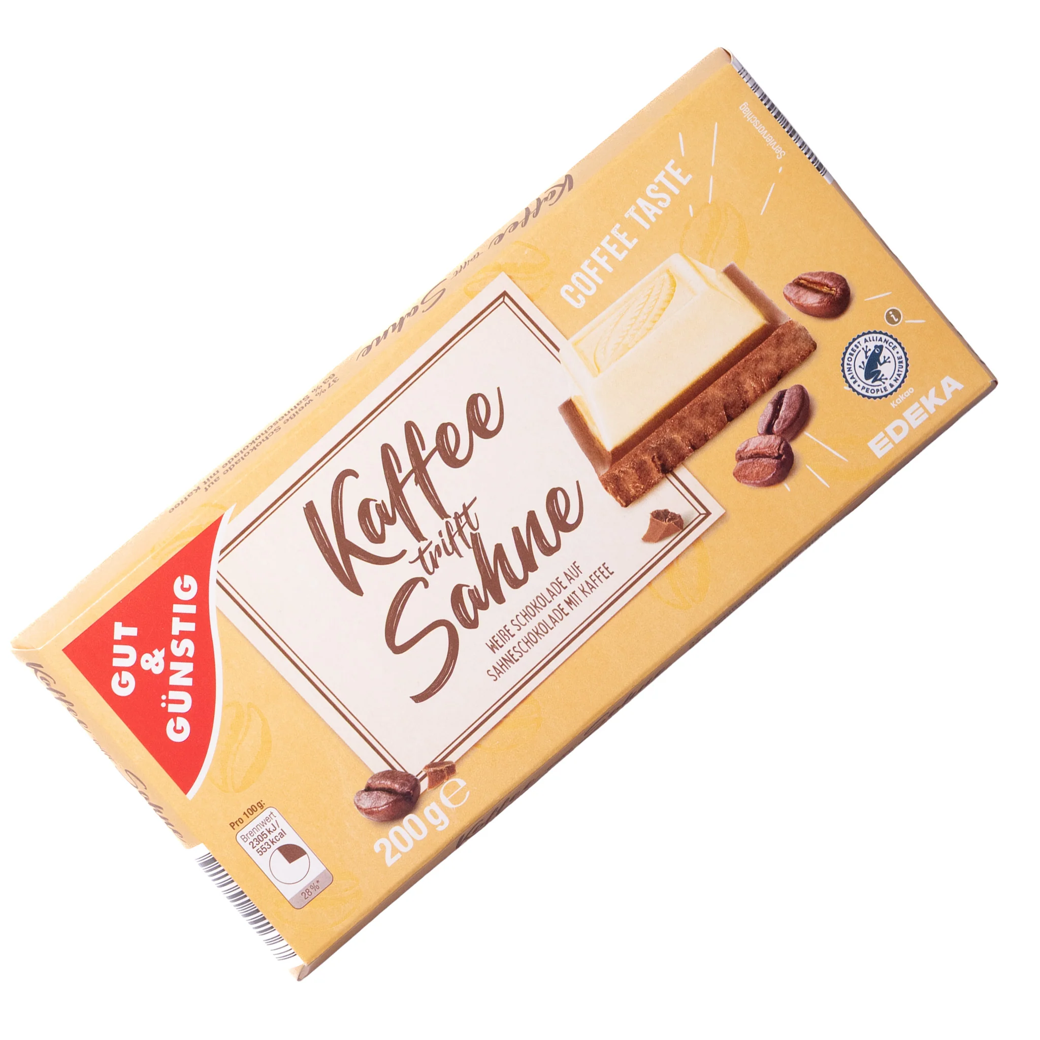 Gut & Gunstig Coffee & Cream Chocolate Bar, 7.05oz