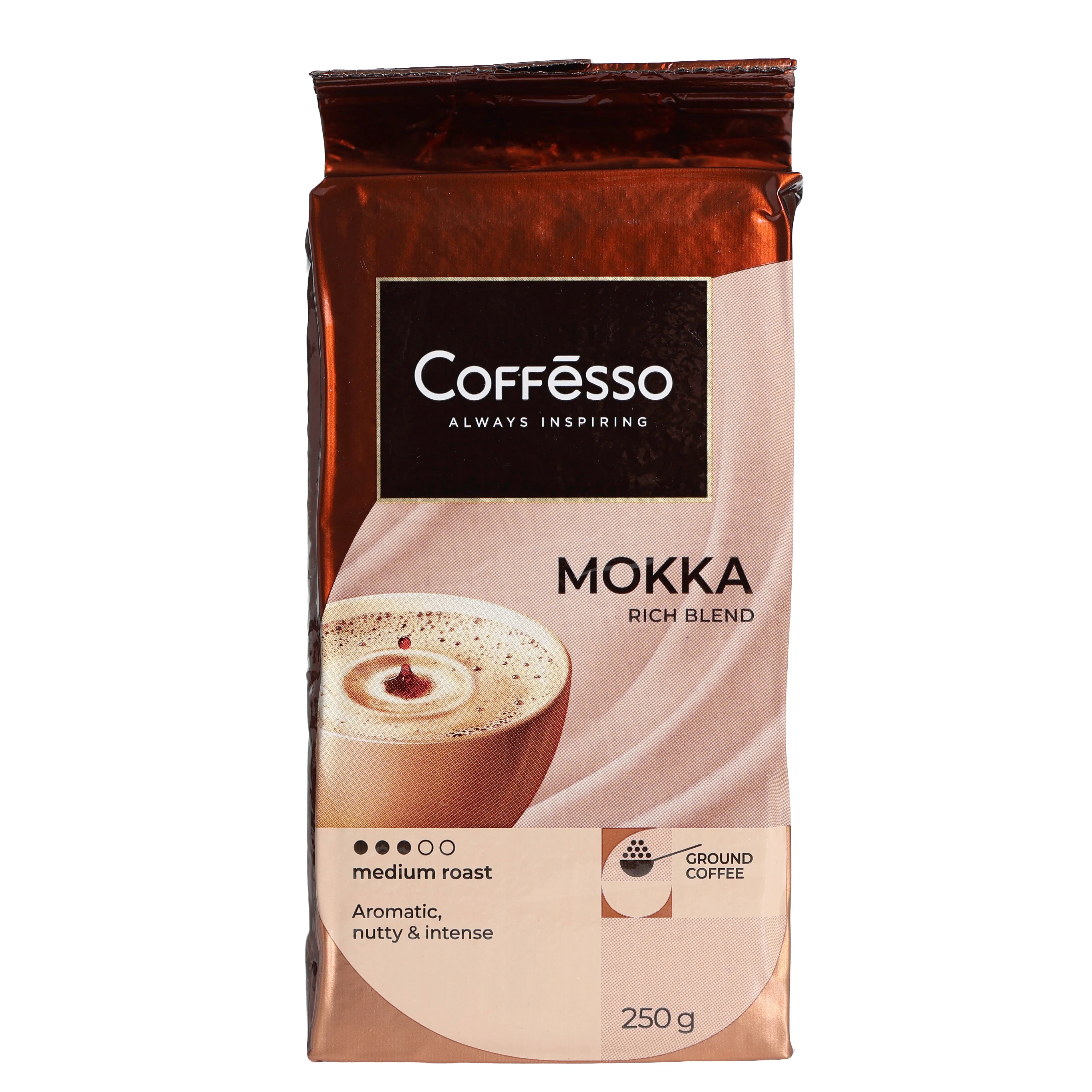 Coffesso Mokka Rich Blend Ground Coffee, 8.81oz