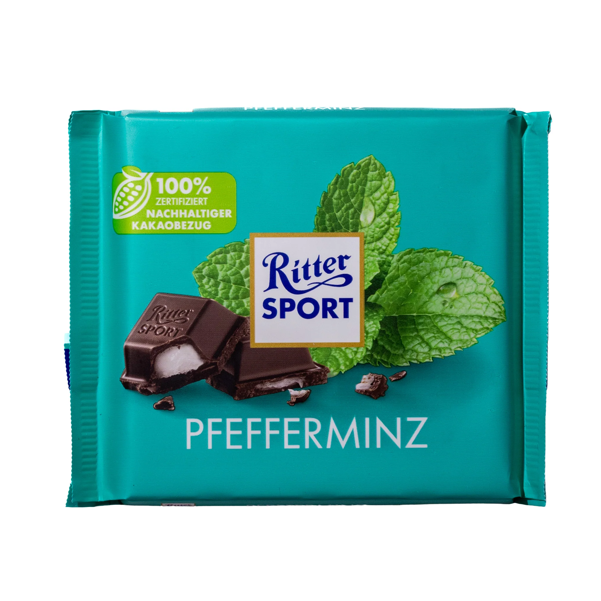Ritter Sport Dark Chocolate with Peppermint Filling, 3.5oz