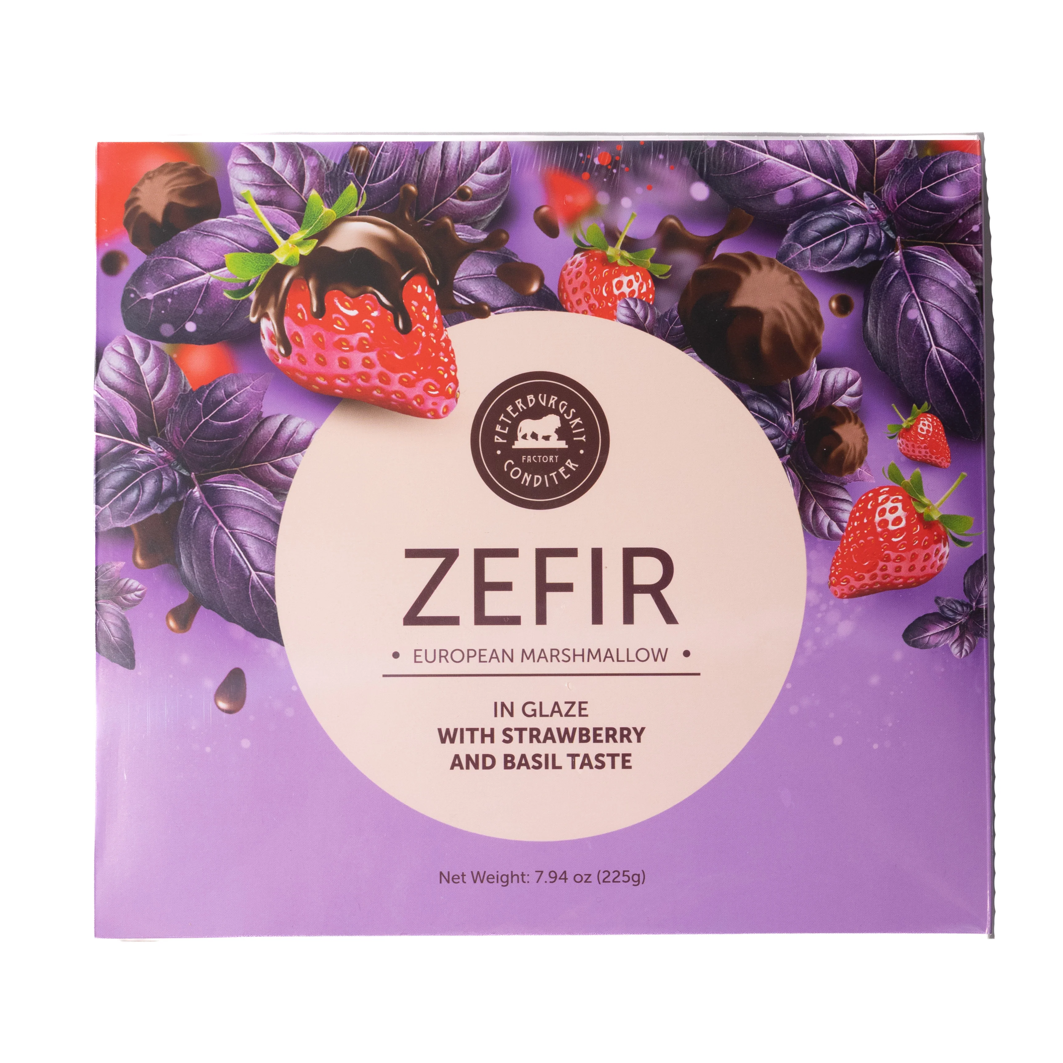 Peterburgskiy Conditer Zefir Strawberry & Basil European Marshmallow, 7.94oz