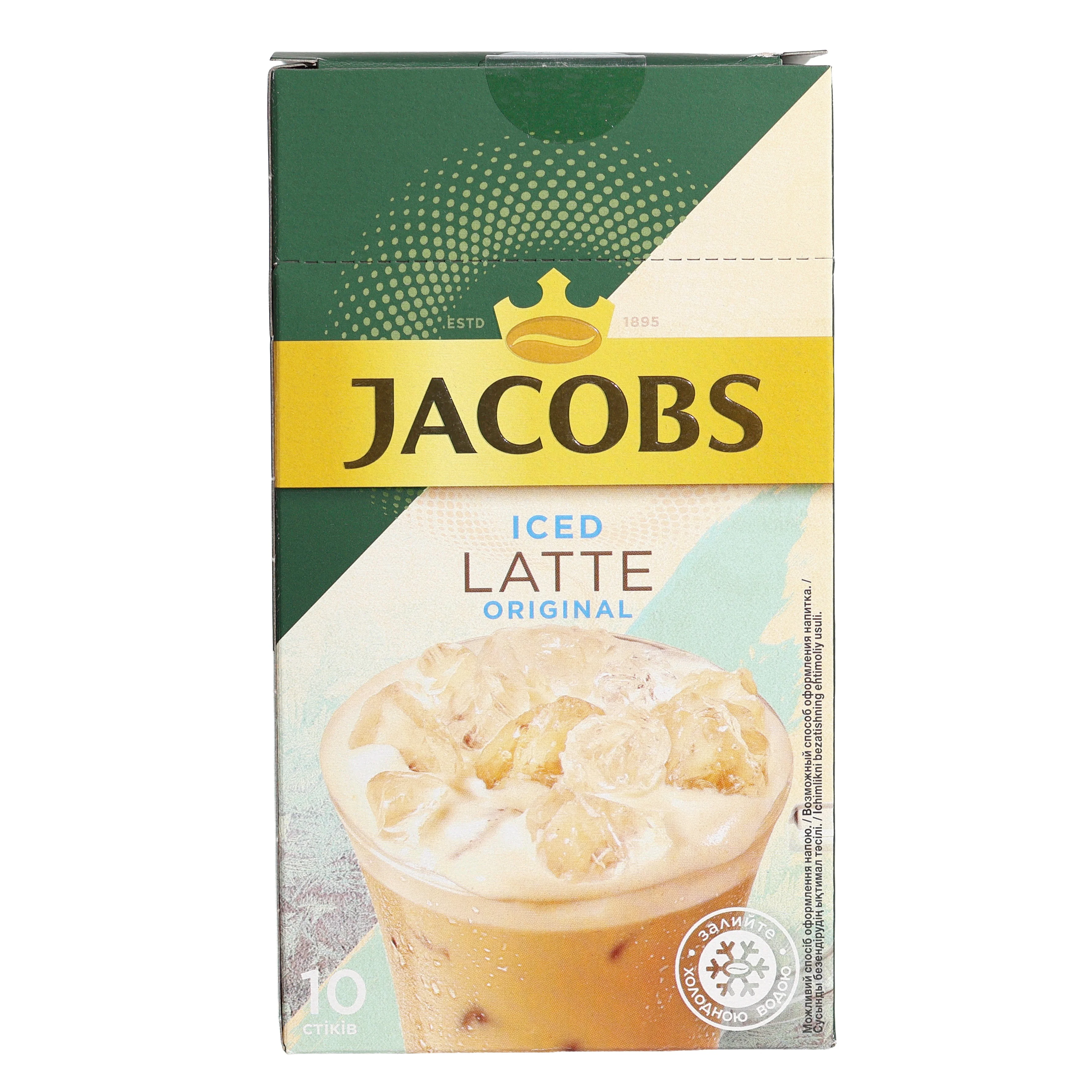 Jacobs Iced Latte Original Instant Coffee Drink Sticks, 7.58oz