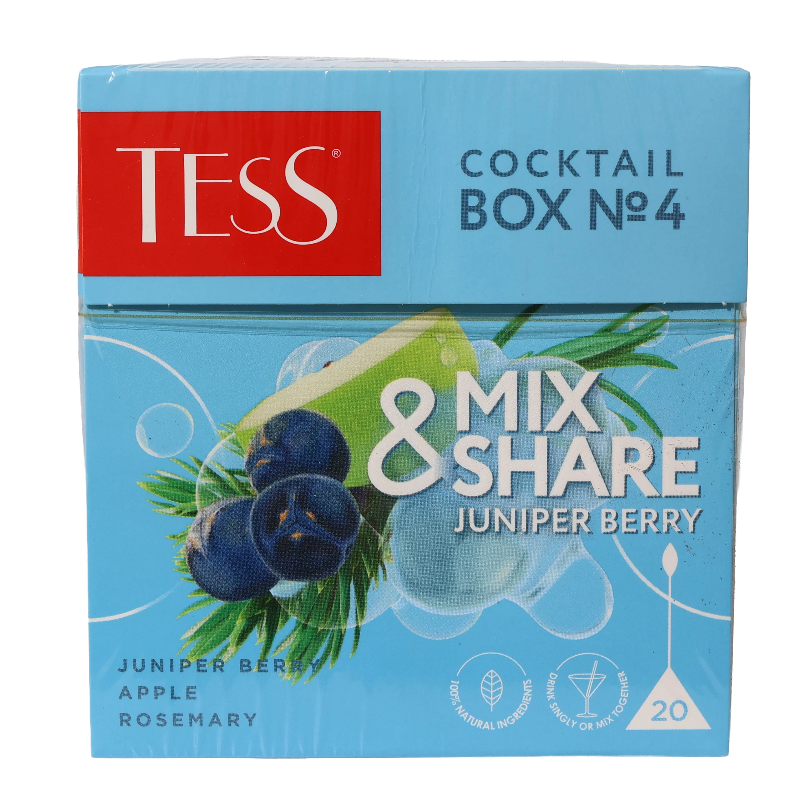 TESS Cocktail Box No4 Juniper Berry Oolong Tea Bags, 1.06oz
