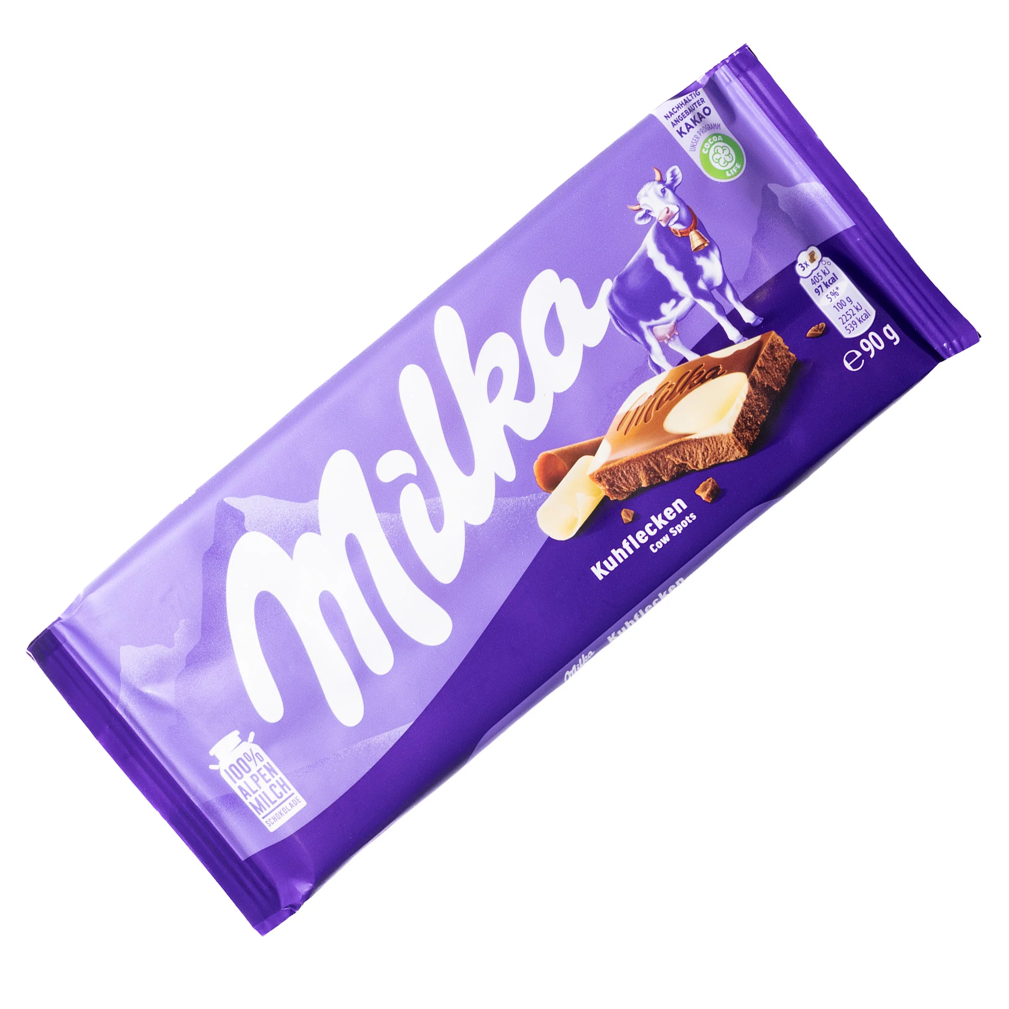 Milka Cow Spots Kuhflecken Alpine Milk Chocolate Bar, 3.17oz