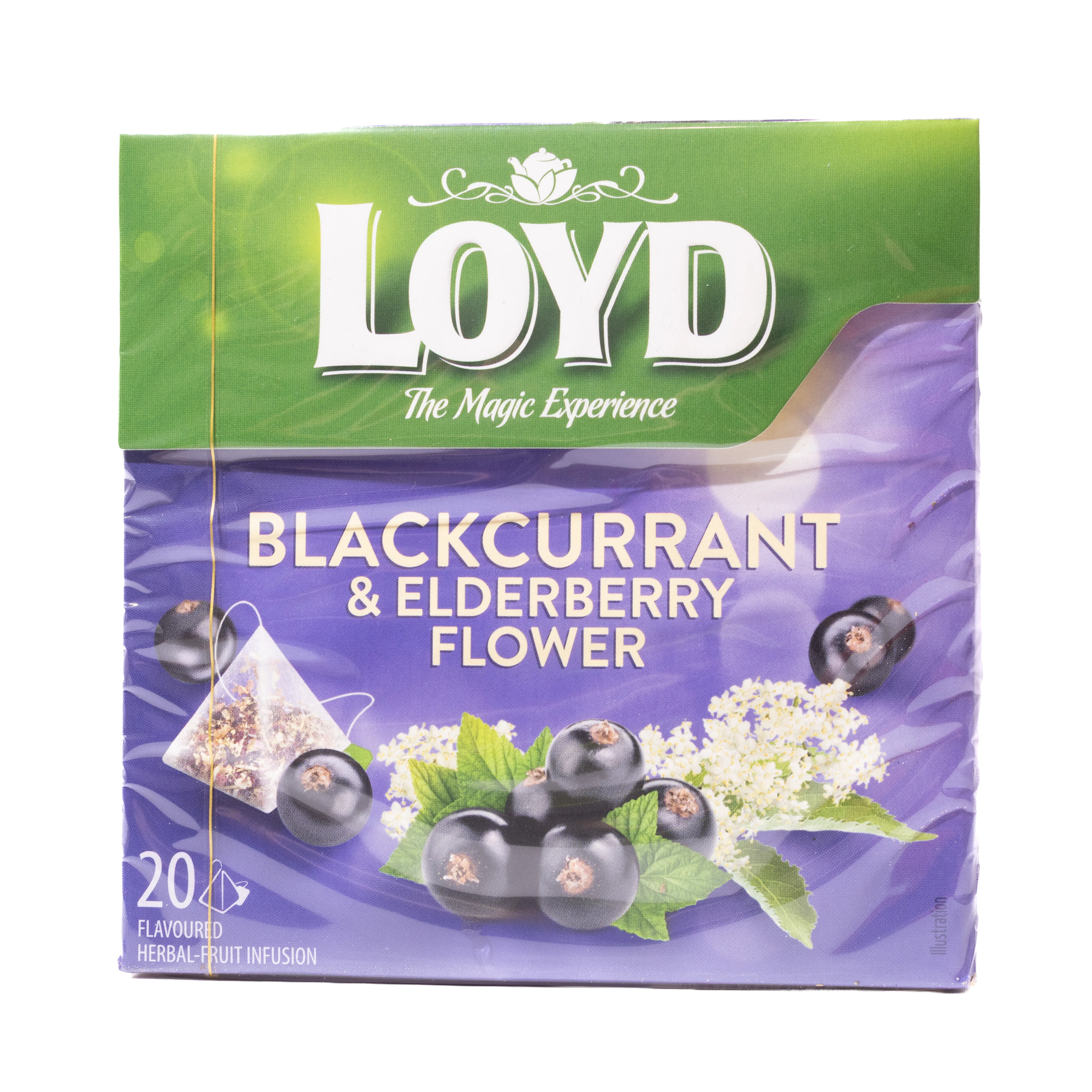 Loyd Blackcurrant & Elderberry Flower Herbal-Fruit Infusion, 20 Tea Bags