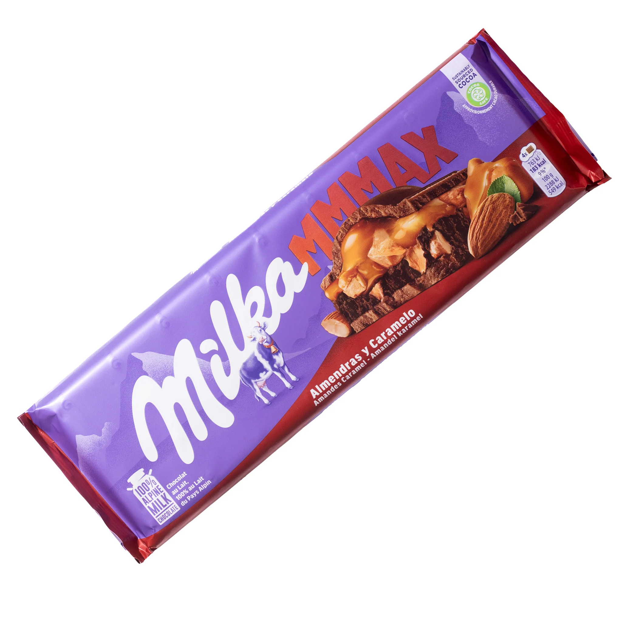 Milka MMMAX Almond Caramel Alpine Milk Chocolate Bar, 10oz