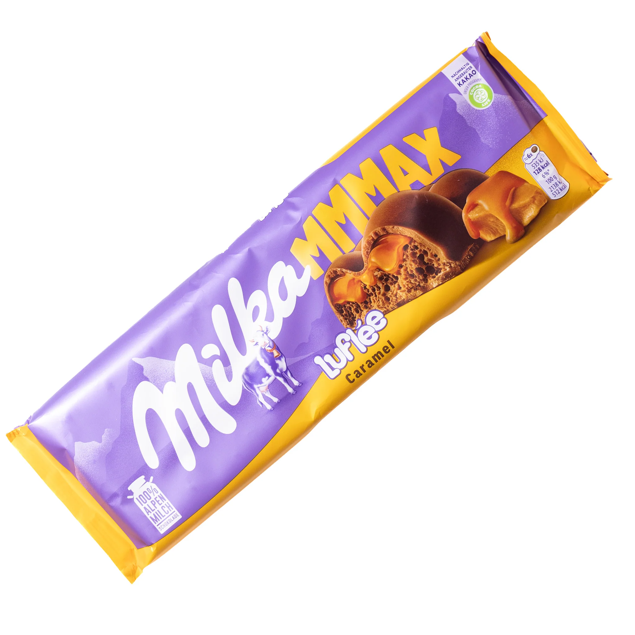 Milka MMMAX Luflée Caramel Alpine Milk Chocolate Bar, 8.81oz