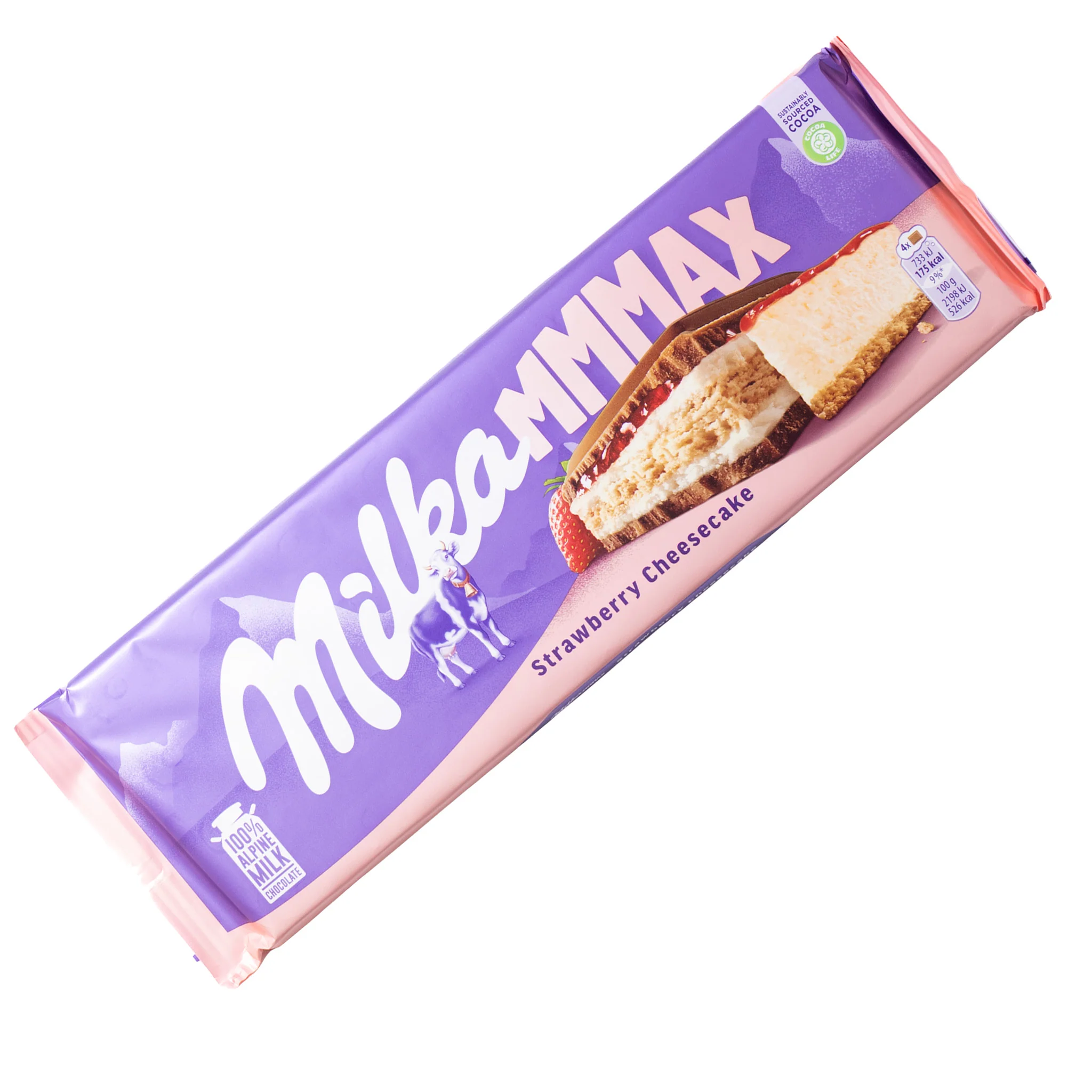 Milka MMMAX Strawberry Cheesecake Milk Chocolate Bar, 10.5oz