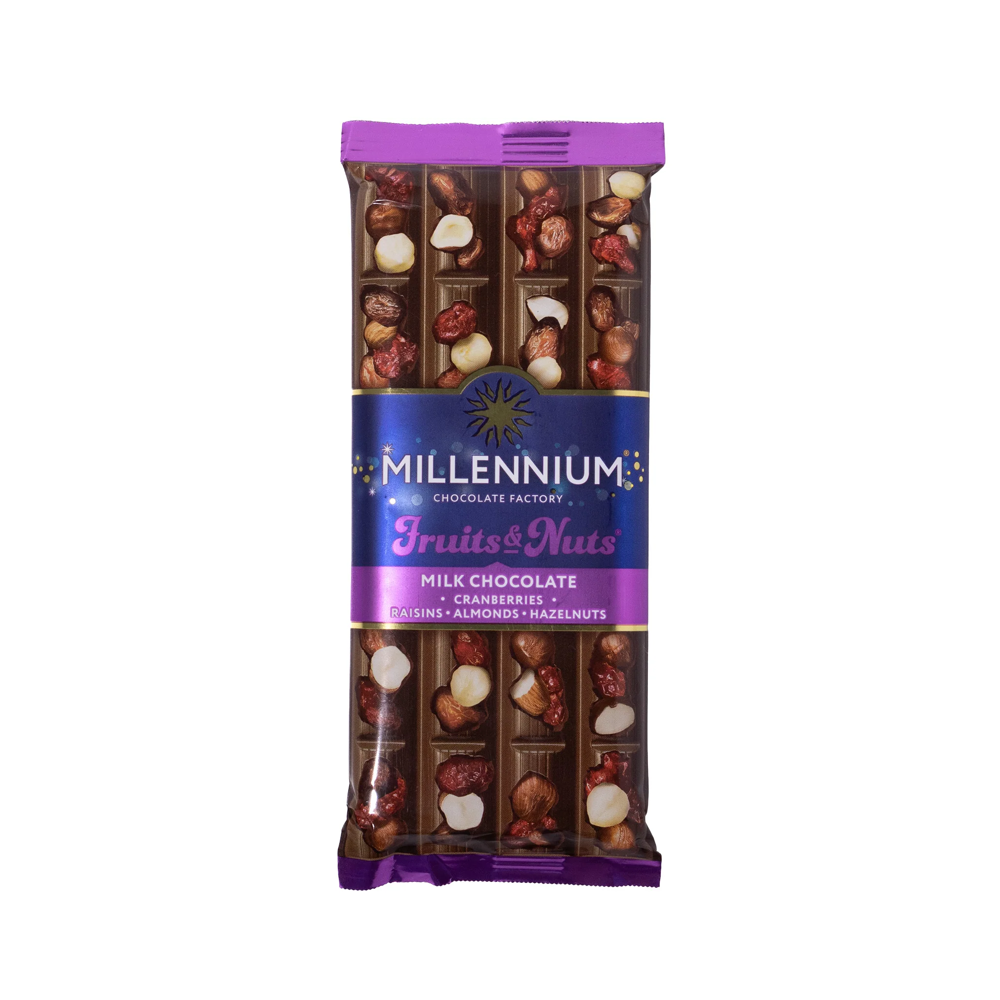 Millennium Fruits & Nuts Milk Chocolate Bar, 3.17oz