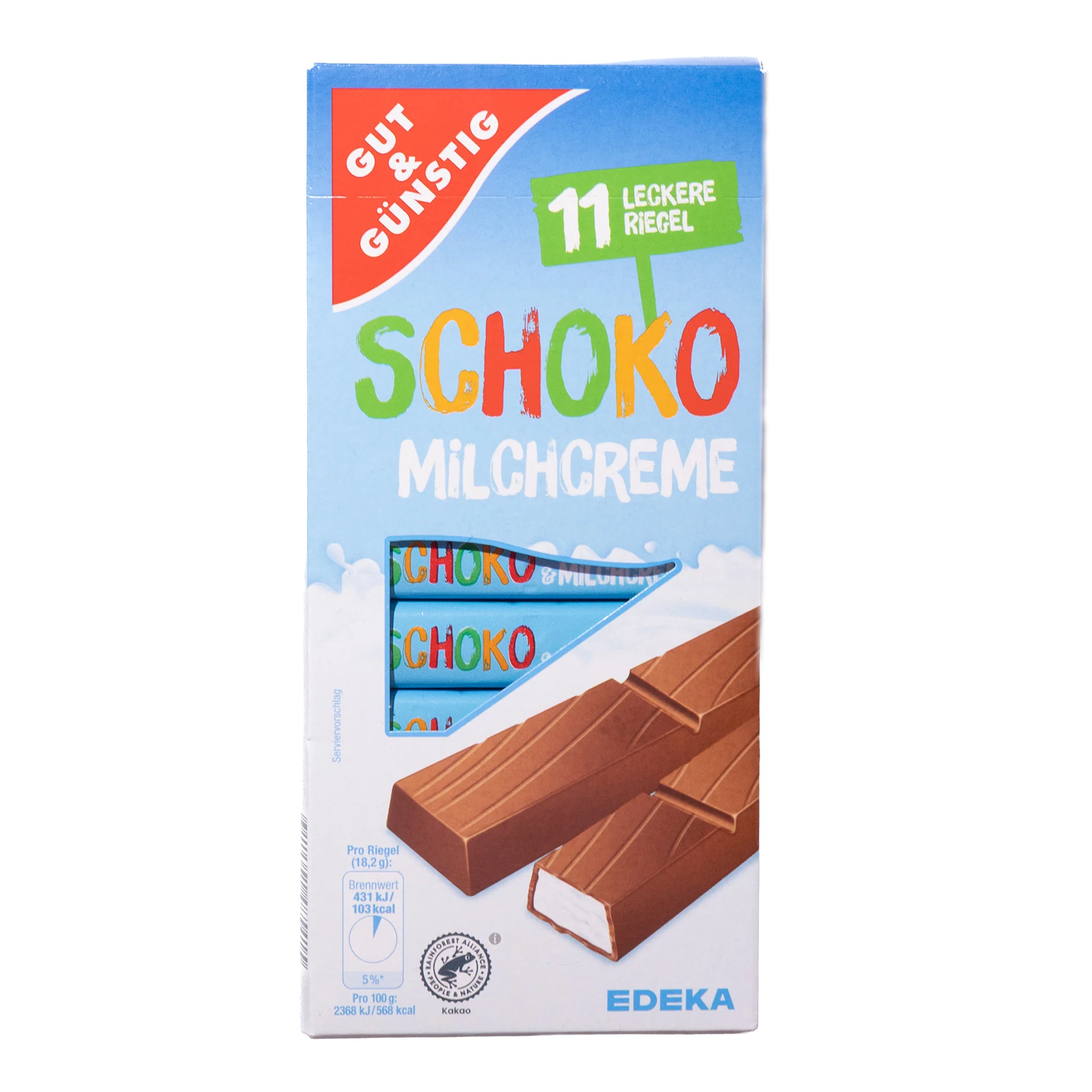 Gut & Gunstig Schoko Milchcreme Milk Chocolate Bars, 7.05oz