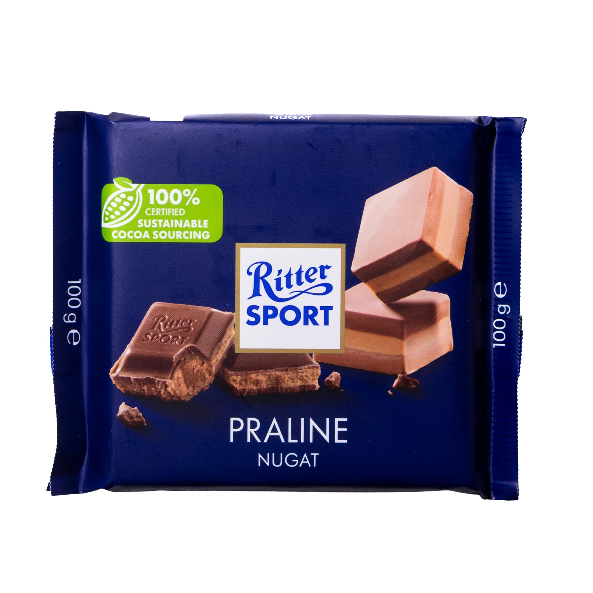 Ritter Sport Praline Nugat Milk Chocolate Bar, 3.5oz