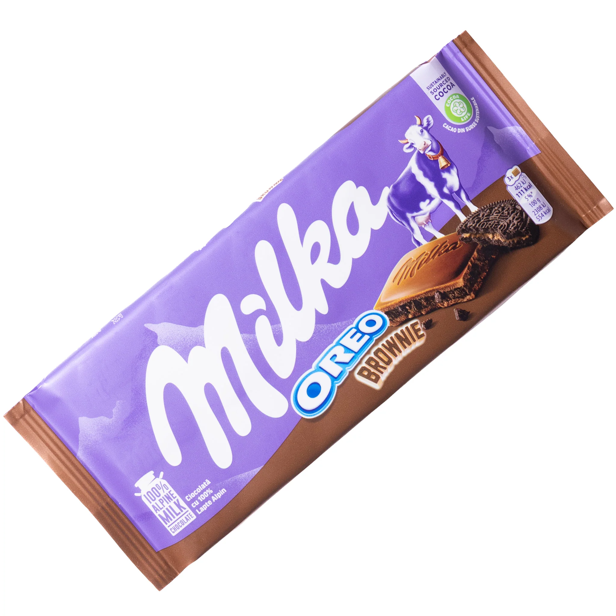 Milka Oreo Brownie Milk Chocolate Bar, 3.5oz