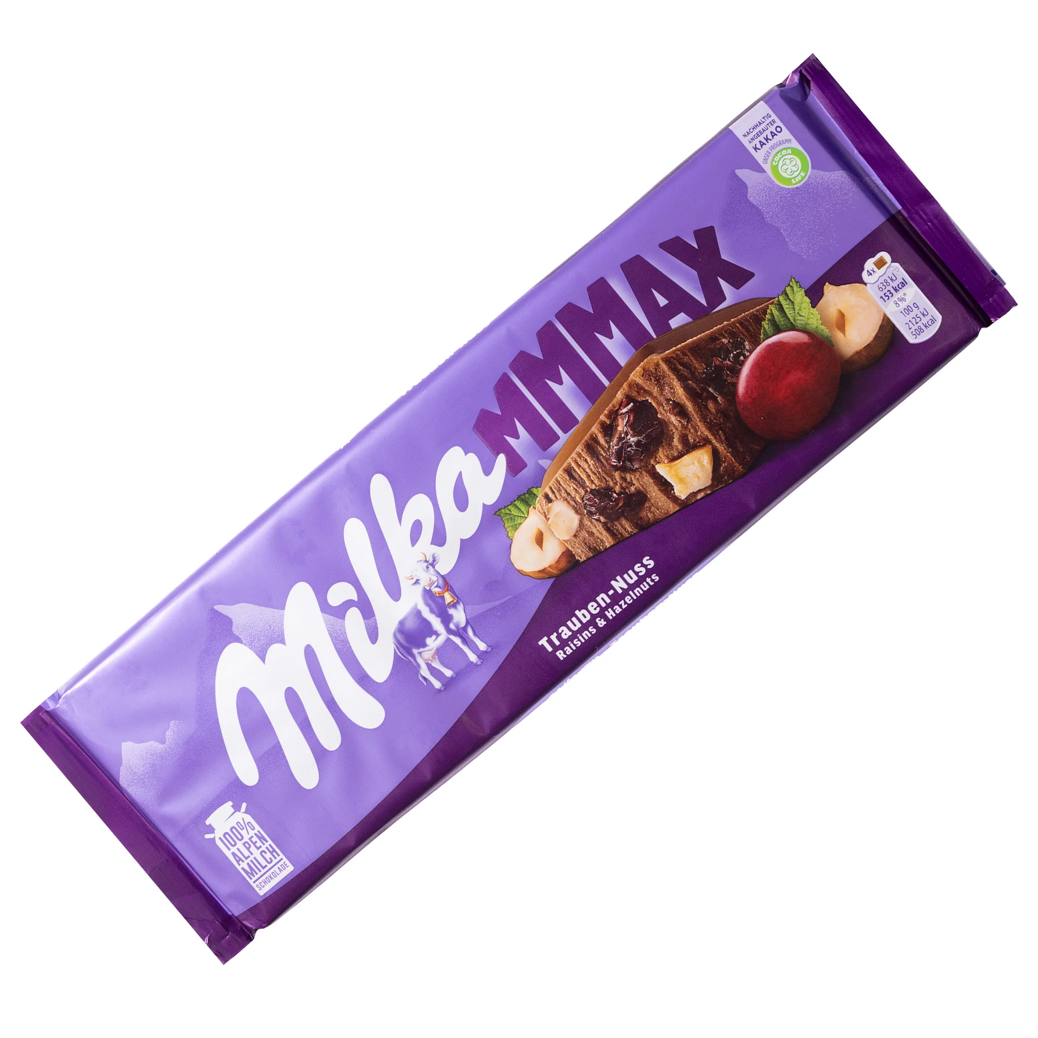 Milka MMMAX Raisin & Nuts Milk Chocolate Bar, 9.52oz