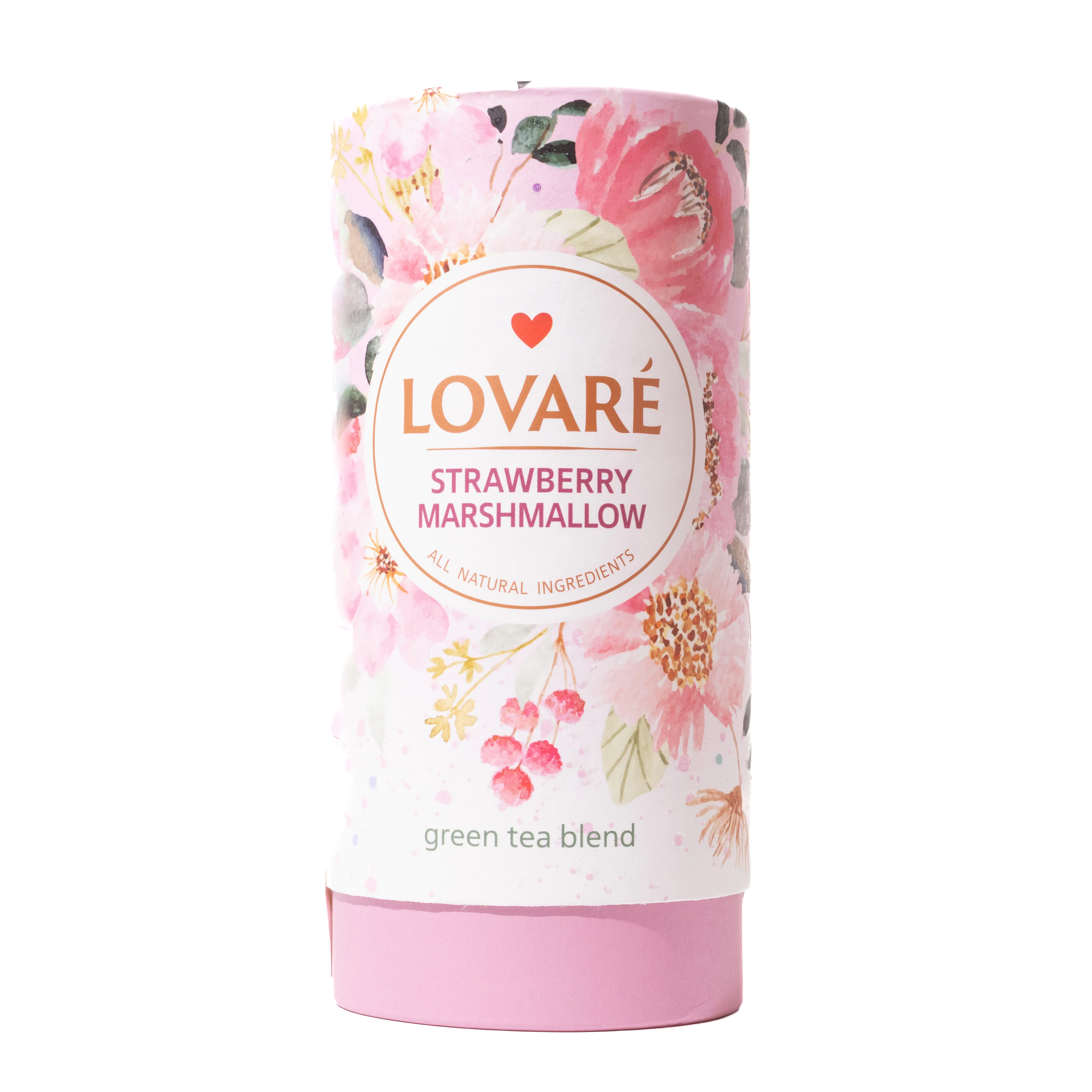 Lovare Strawberry Marshmallow Green Loose Leaf Tea, 2.82oz