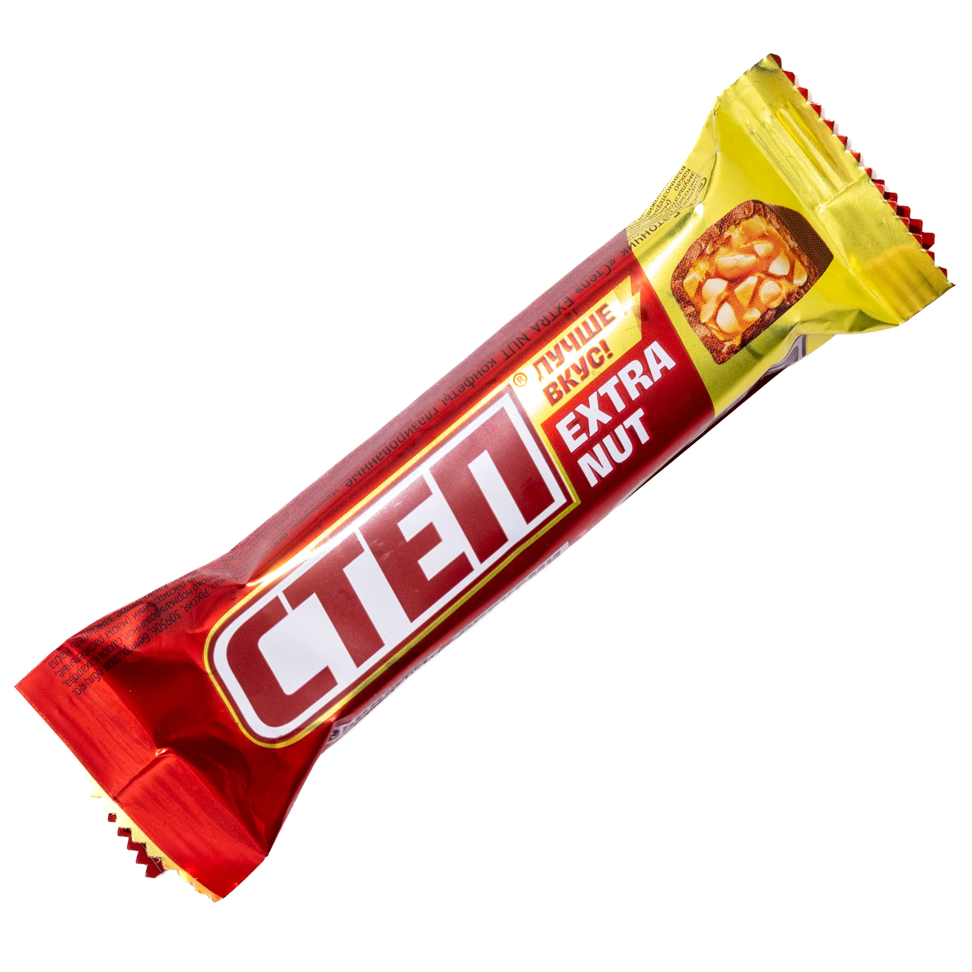 Slavyanka Step Extra Nut Glazed Candy Bar, 1.66oz