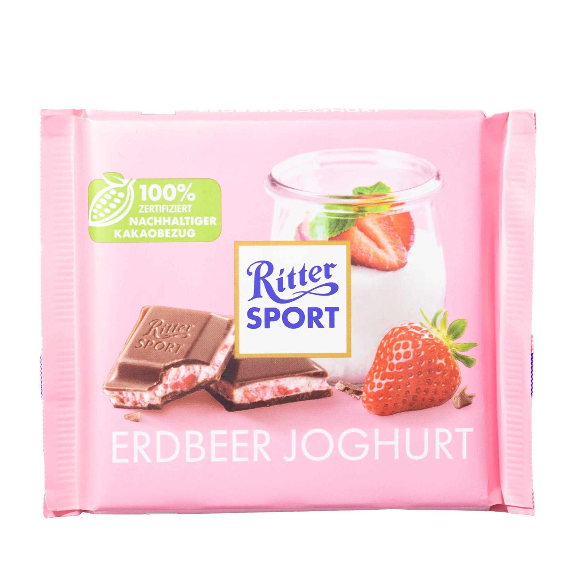 Ritter Sport Strawberry Cream Milk Chocolate Bar, 3.5oz
