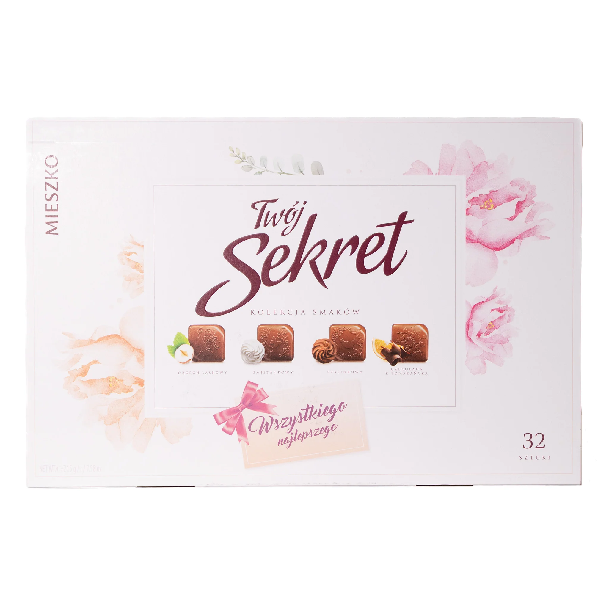 Mieszko Secret Milk Chocolates 32 Piece Box, 7.58oz
