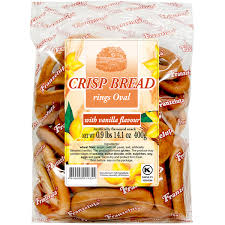 Crisp Bread Rings Oval w/ Vanilla Flavor, 400g