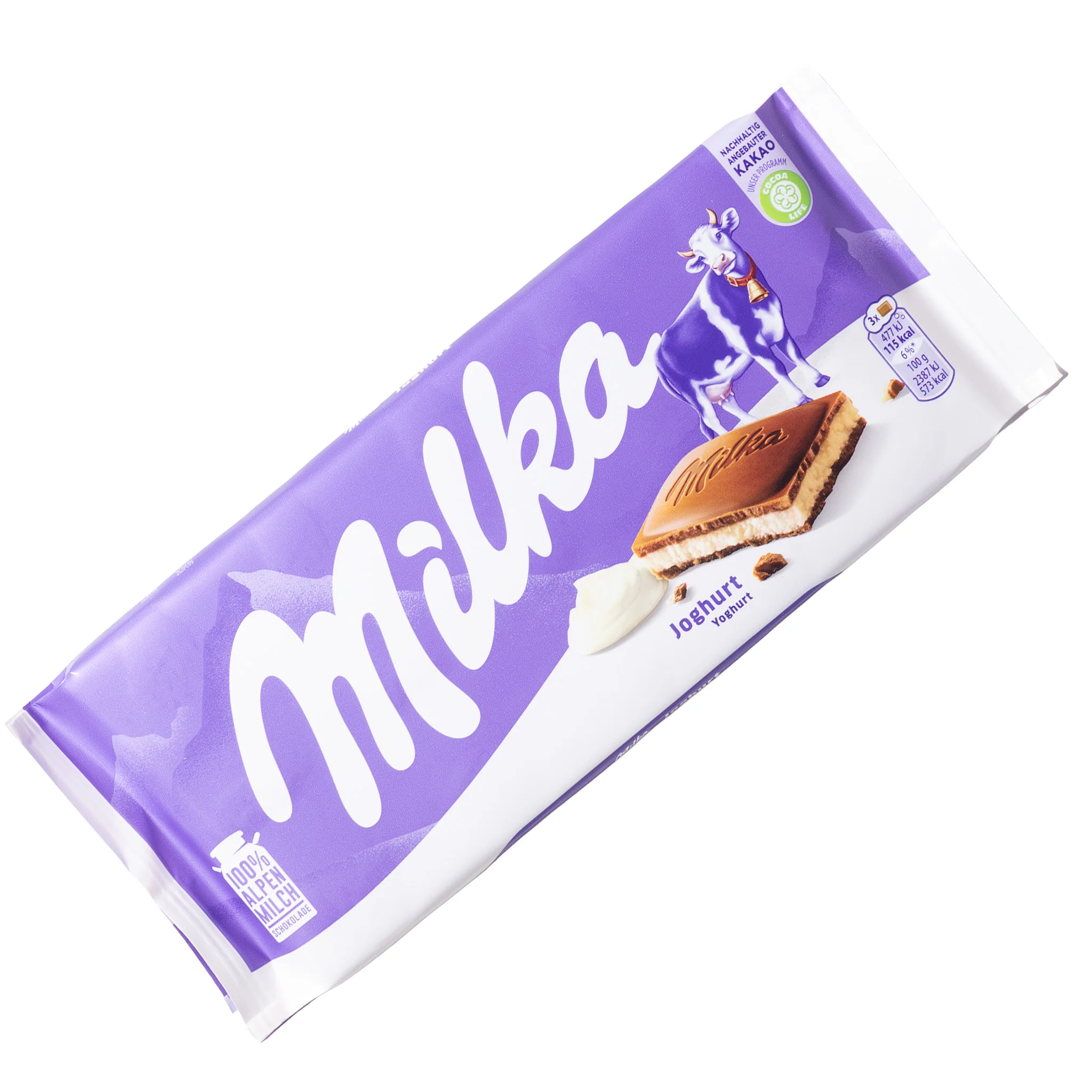 Milka Yogurt Alpine Milk Chocolate Bar, 3.52oz