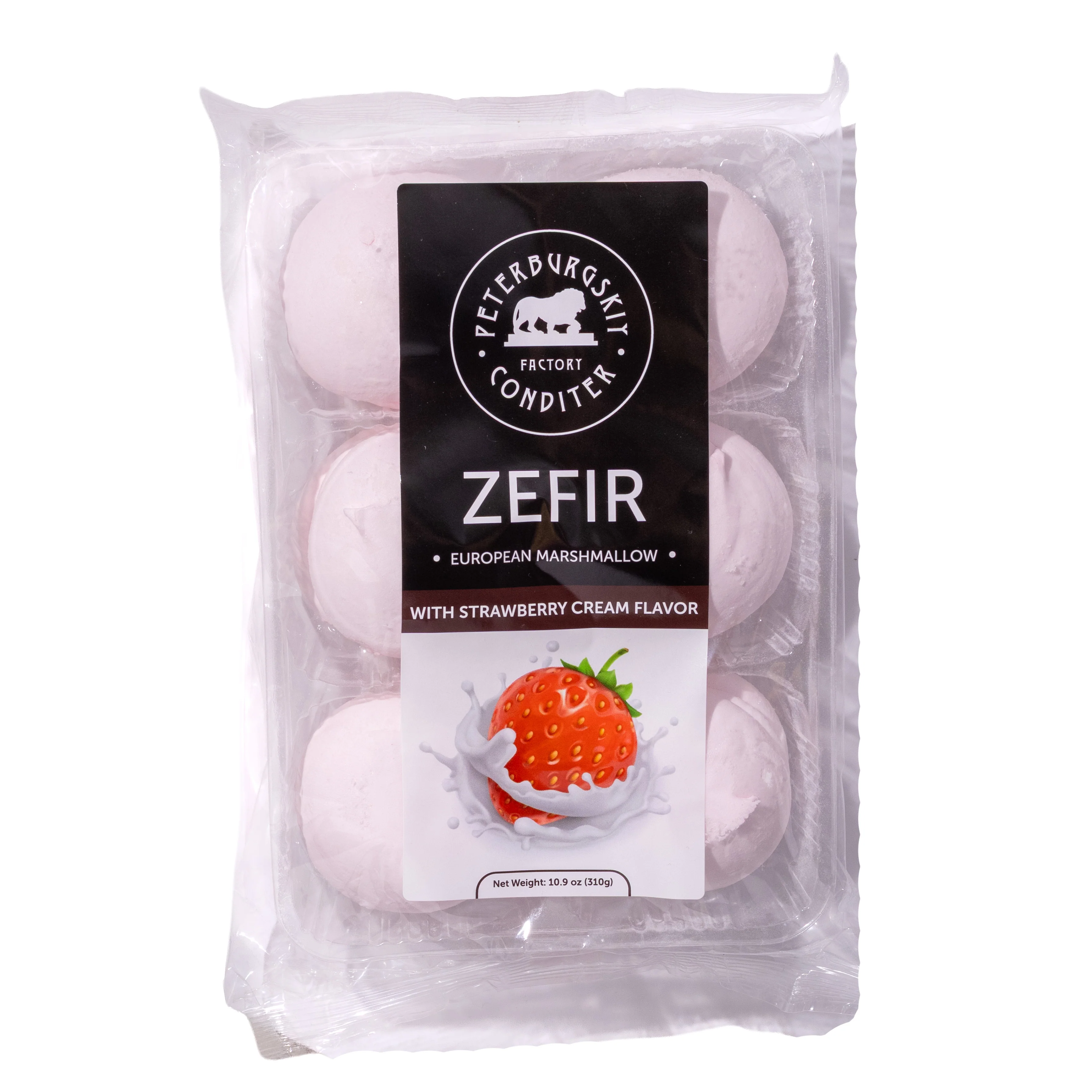Peterburgskiy Conditer Zefir Strawberry Cream European Marshmallow, 10.58oz